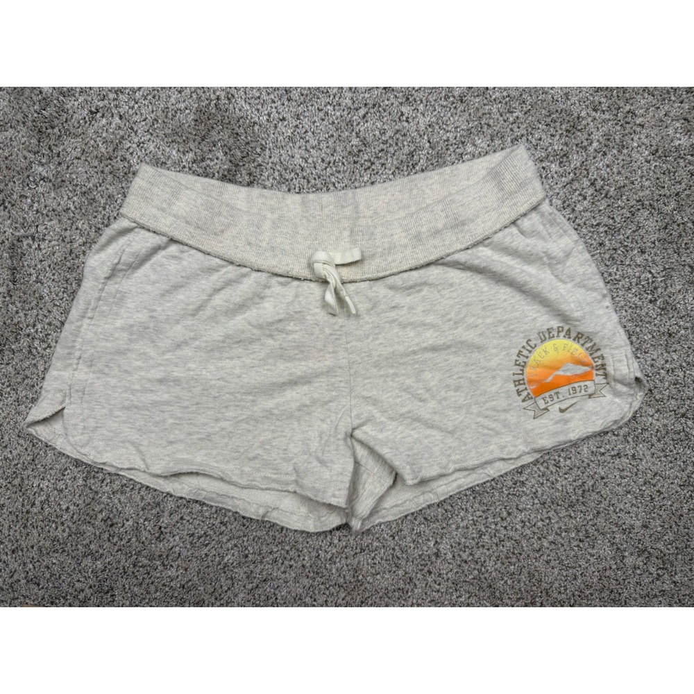 Nike Shorts Athletic Dept Track Field XL Gray Fleece Vintage 2009 Raw Hem Gym